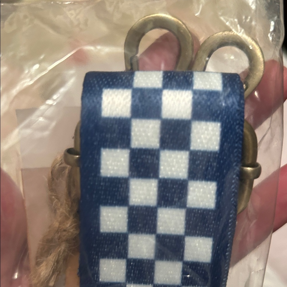 Blue Checkered Women's Bag Strap - Picture 3 of 6